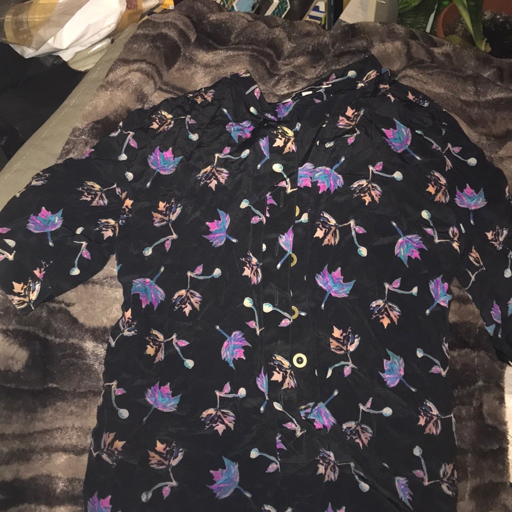 Tucker black silk pullover dress tunic